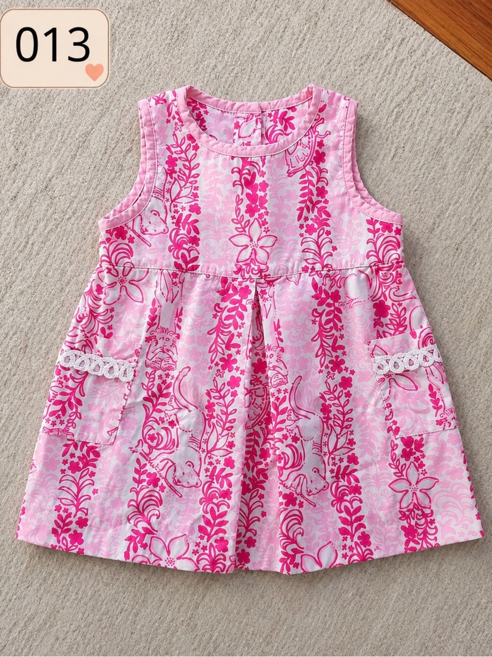 Lilly Pulitzer Girls Pink Print Dress 18-24M